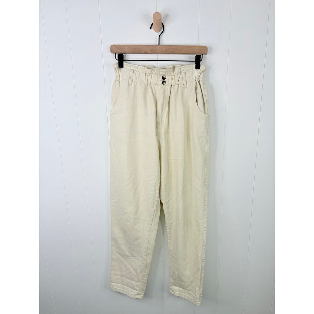 ‼️3/$30‼️ By Together High Rise Paperbag Pants Small Cream Straight Leg